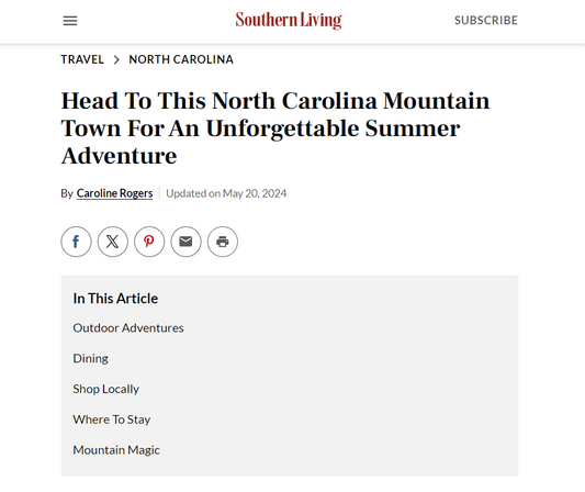 screenshot of southern living article