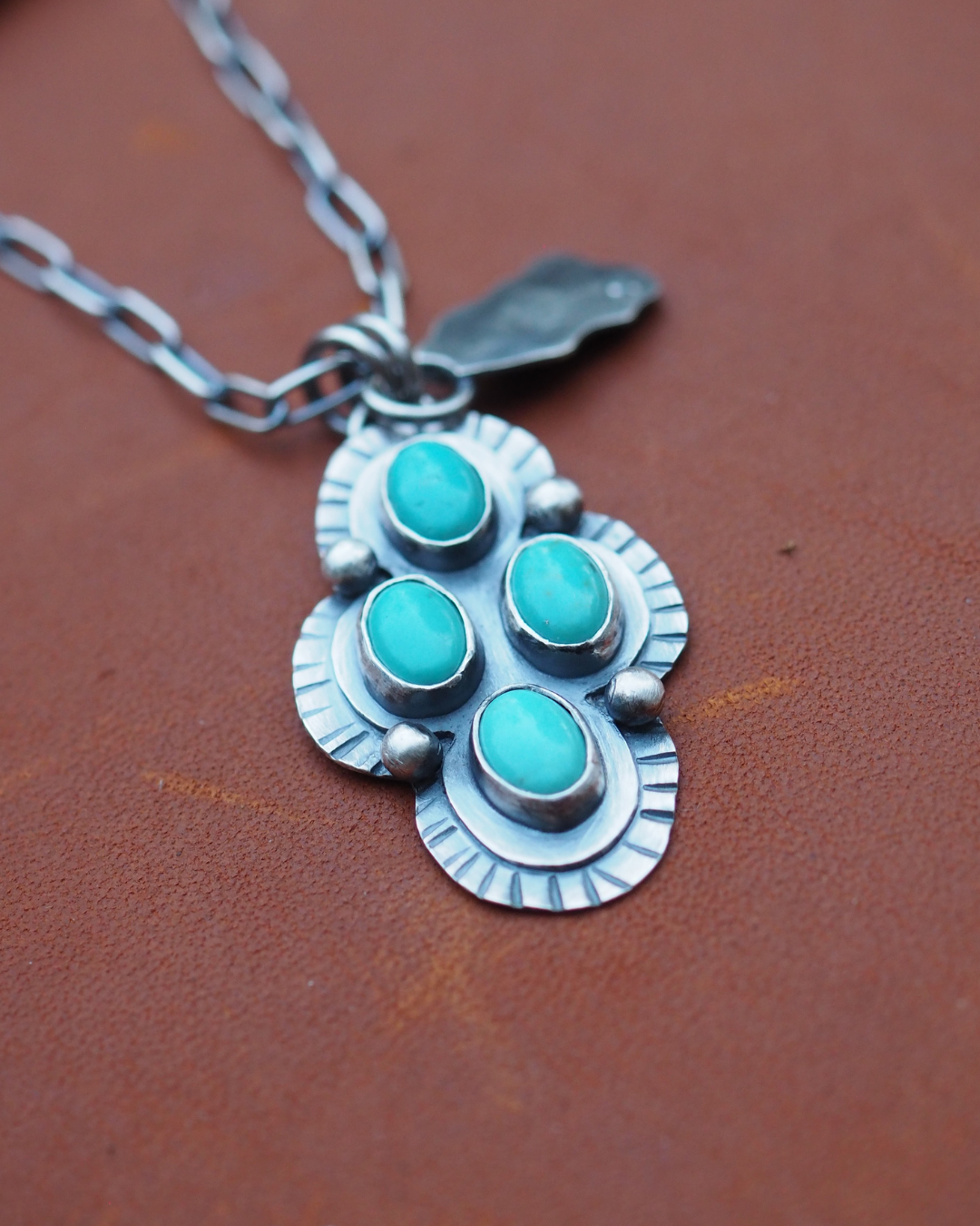 Quad Kingman Turquoise Necklace