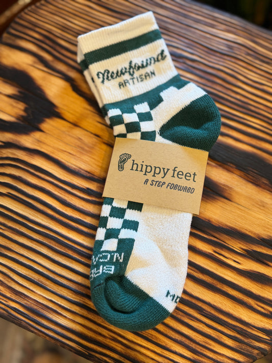 Newfound Artisan Quarter Crew Socks - Bottle Green