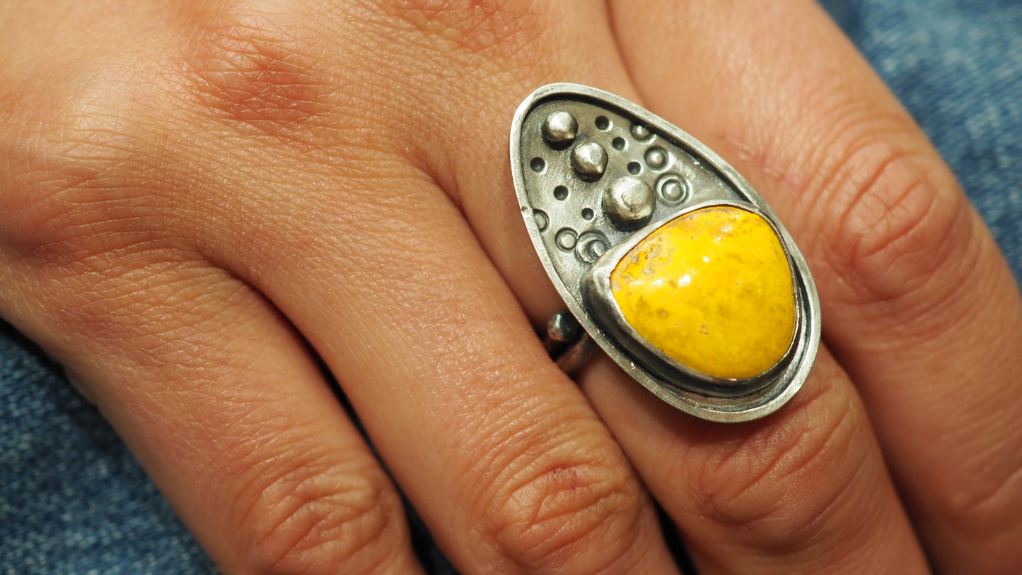 Bumble Bee Jasper Ring