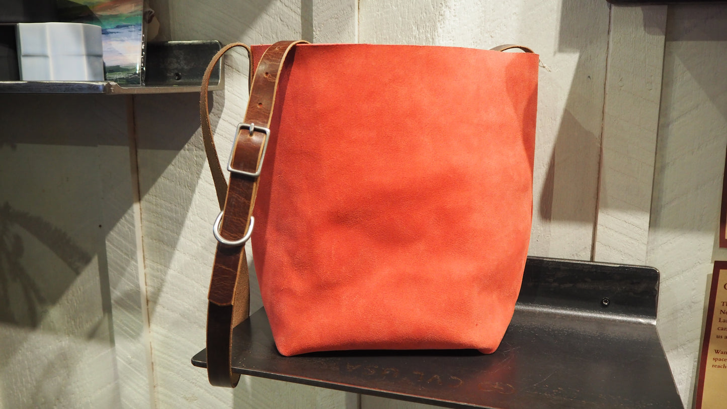 Cross Body Bag - Waxed Suede